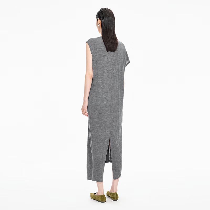 JNBY 25 Autumn Sleeveless V-Neck Relaxed Wool Dress