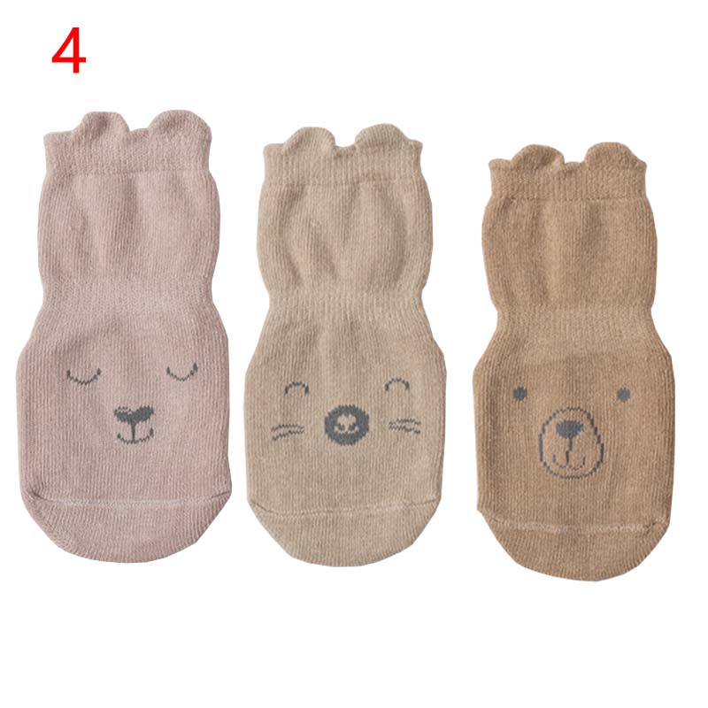 3Pair/lot New Cartoon Anti Slip Socks for Boys and Girls