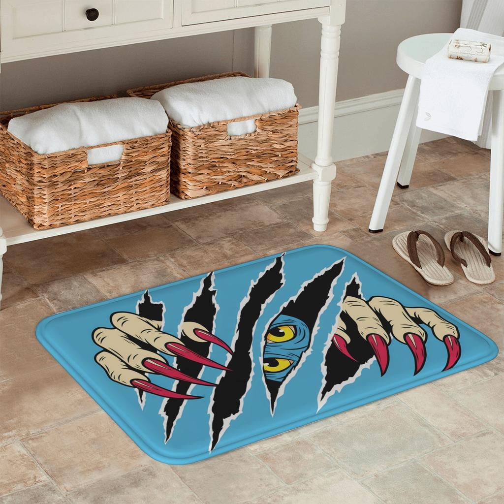 1PC Halloween Paw Eye Kitchen Rug Non-Slip Door Mat Pop design Bathroom Rug Bath Mat Carpet for Home Sink Laundry Decor