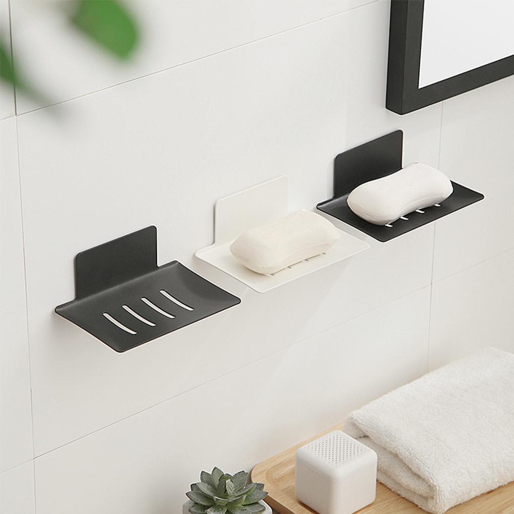 Sponge Holder Wall Mounted Brush Rack Tray Draining Bathroom Kitchen Storage Organizer