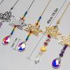 Decoration Rhinestone Hanging Hollow Crystal Lotus Pendant Glass Sun Catcher  Outdoor Indoor