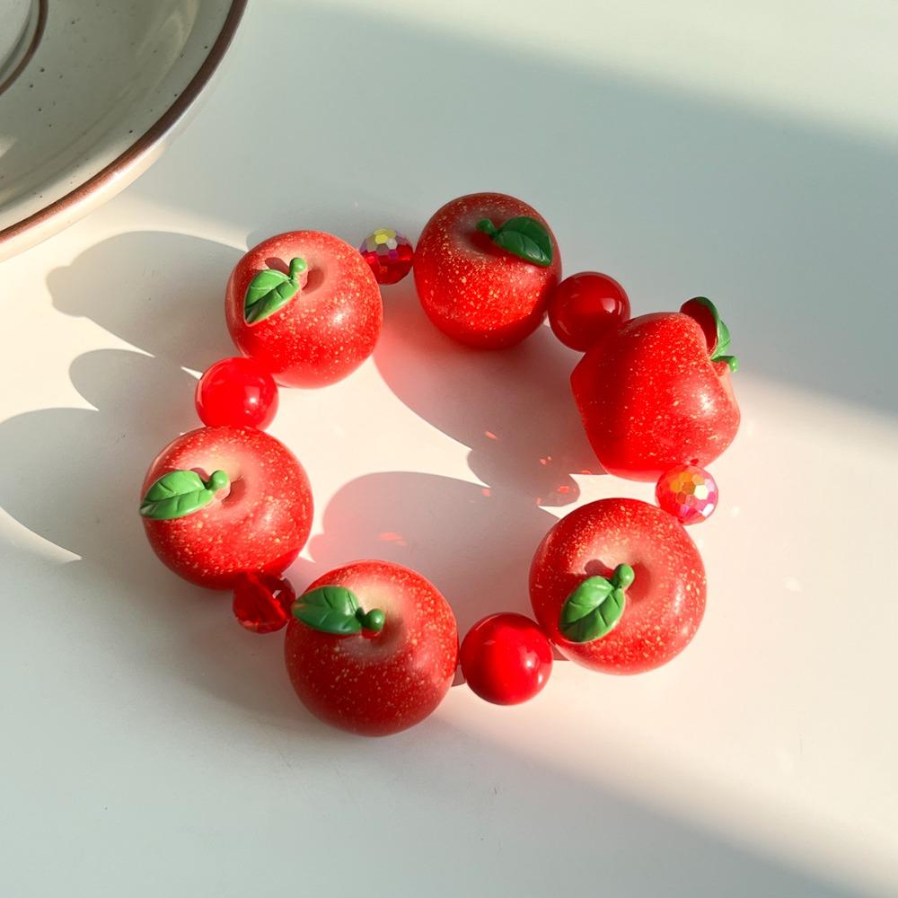 Resin Beads Bracelet Dopamine Summer Bohemian Jewelry Simulation Fruit Bracelet Beach Jewelry