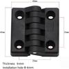 Ball Bearing Door Hinges 10PCS Small Hinges Black Mini Plastic Door Bearing Butt Cabinet Drawer Jewellery Box ABS Hinge for Furniture Hardware(40x40)