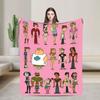 Totals Dramas Pink Fleece Throw Blanket Blanket for Bed Car Warm Quilt