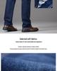 Men's High Waist Straight-Leg Jeans with Slant Pockets for Autumn/Winter - Casual, Large Size, and Versatile for Middle-Aged and Elderly.