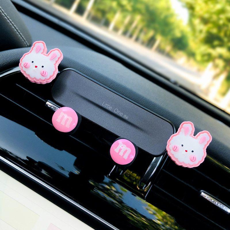 Car Phone Holder 2022 New Model Cute Cartoon Car Air Vent Decoration Navigation Support for Girls