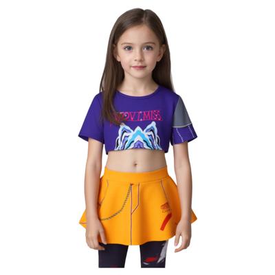 Dziewczęce Pop Hunters Mira Top Spodnie Spódnica Pełny Zestaw Kostiumy Dziecięce Karnawałowa Impreza Szkoła Halloween Wydarzenie Odgrywanie Ról Przebranie Strój