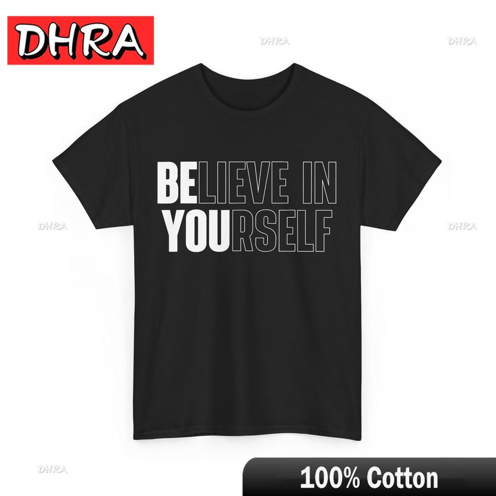 Believe in Yourself TShirt Motivational Quote Positive TShirt Comfy Chic Tshirts Simple Classic Chic Tshirt Aesthetic Vacation S