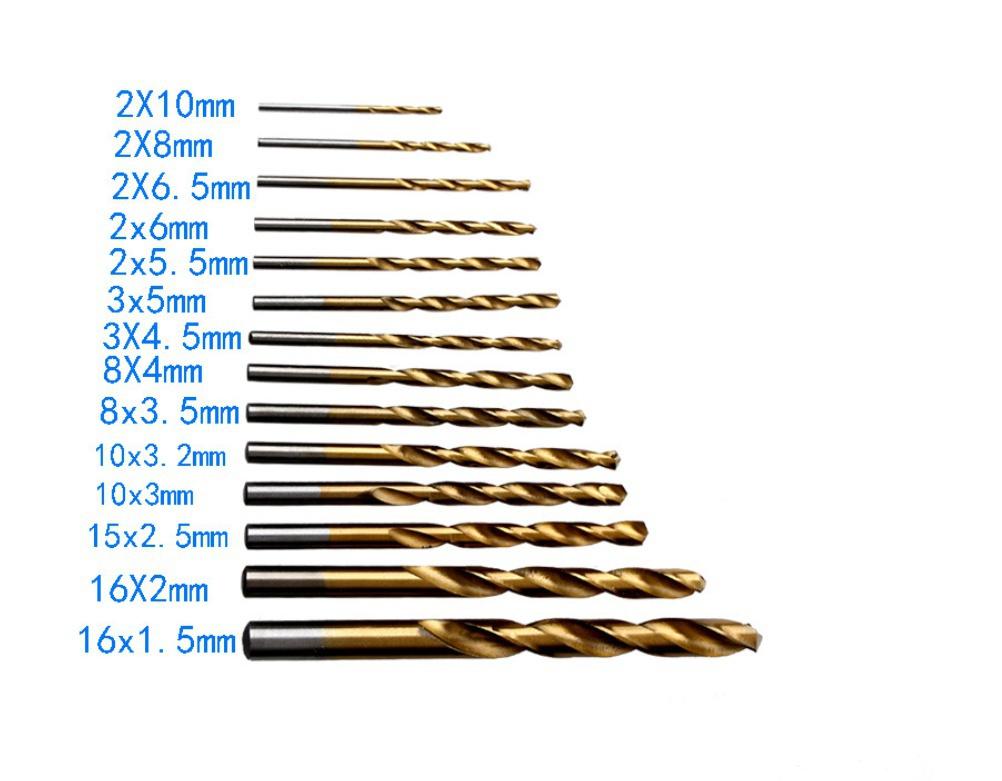 99PCS/Set Twist Drill High Speed Steel Titanium-plated Twist Drill Steel Plate Drill Mixed Drill Plastic Boxes