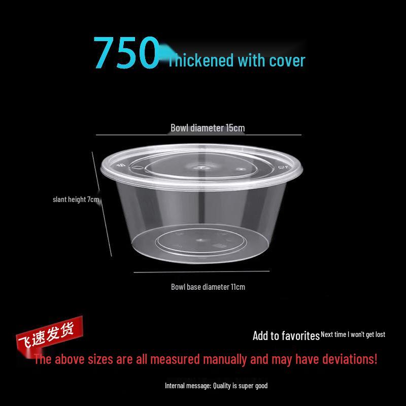 

Thickened Transparent Plastic Food-Grade Lunch Box with Lid