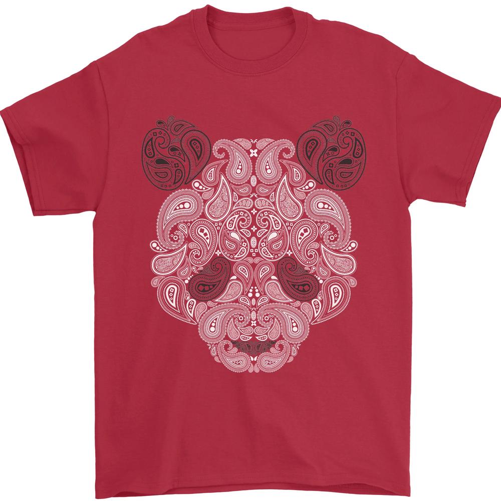 Paisley Panda Bear Unisexs TShirt 100 Cotton S