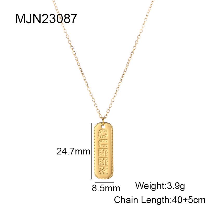 

Универсальное ожерелье из нержавеющей стали в корейском стиле - Нишевый дизайн весна/лето 2023 для женщин 100% Titanium Steel золотой