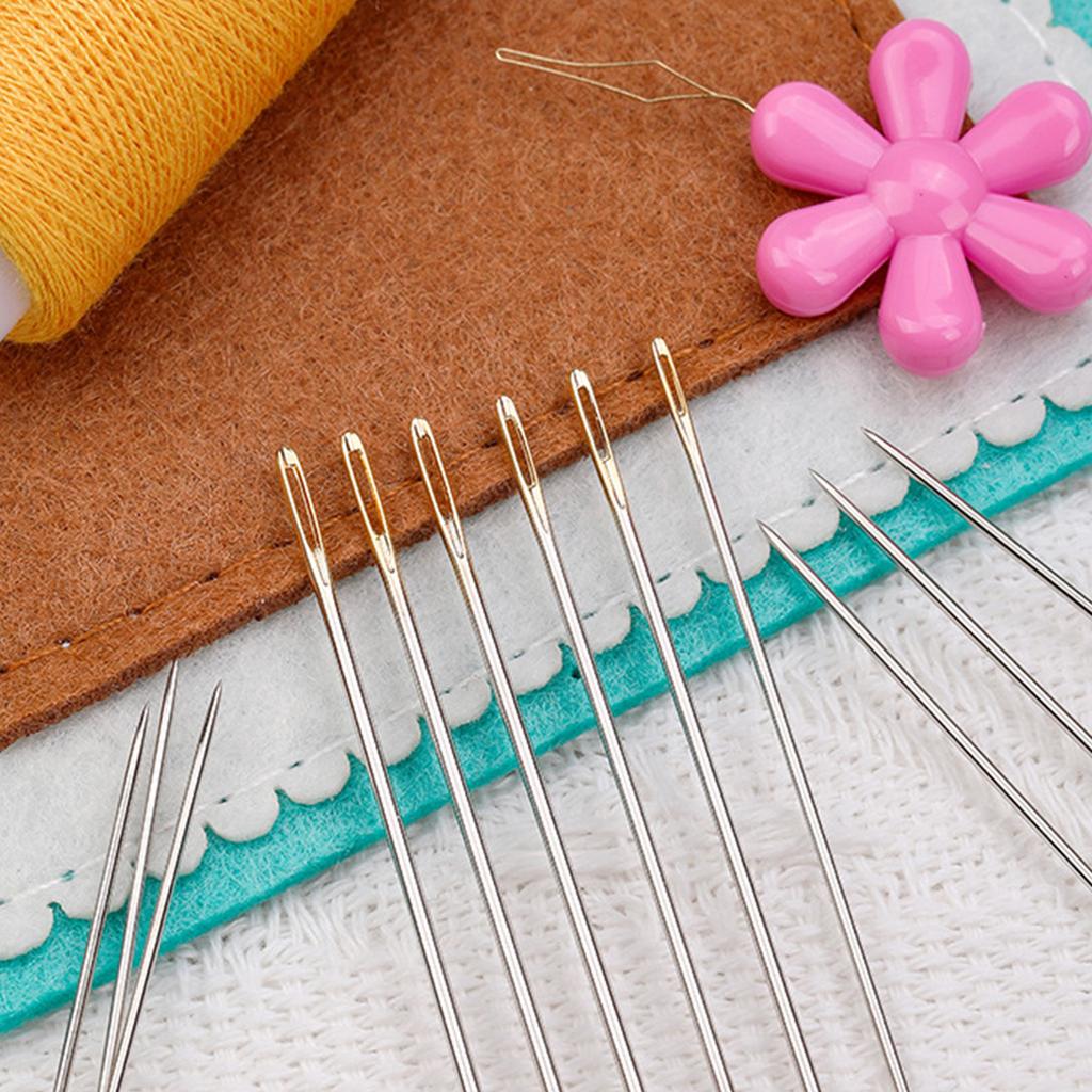 Sewing Needle for Hand DIY Sewing Crafting Knitting Weaving Large Eye Blunt Needle Stainless Steel Yarn Knitting Needle