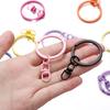 4 Stück/Los 30mm Bunte Schlüsselanhänger Schlüsselketten Ringe Runder Haken mit 8-Form Verschluss für Schlüsselanhänger Anhänger Schmuckherstellung Zubehör