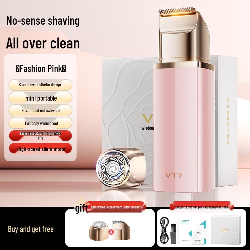 VTT Women s Waterproof Electric Shaver: Comfortable, Portable, Ideal for Underarms, Legs, Full Body, and Intimate Areas