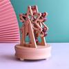 KX4B Romantic Rotating Wooden Music Box Handcraft Collection Home Decorations Christmas Valentine's Day Birthday Gifts