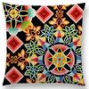 Beaux Art Boho Millefiori Geometric Floral Pattern Festival Mandala Elizabethan Pastel Flowers Cushion Cover Sofa Pillow Case