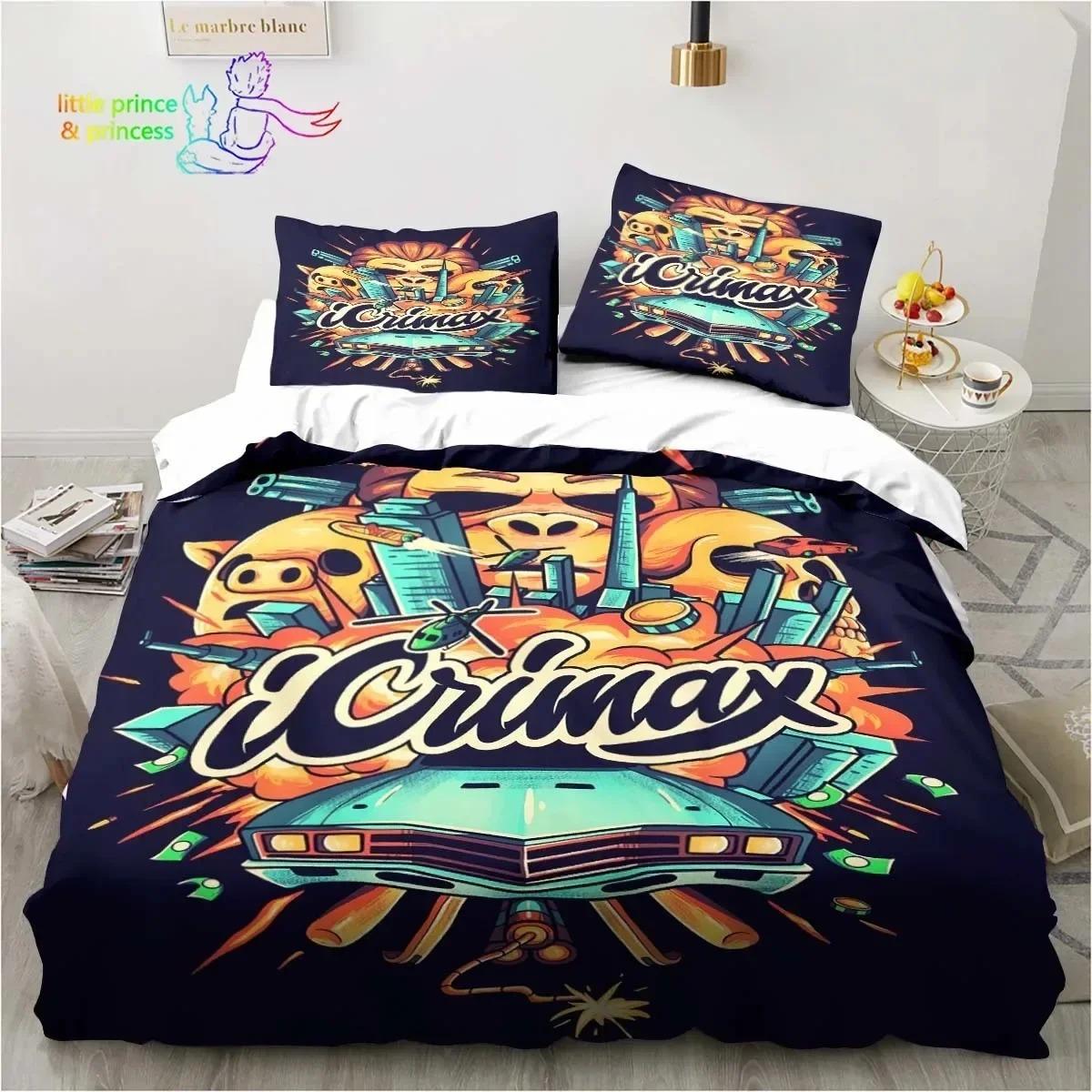 

Комплект постельного белья Icrimax с 3D-принтом, односпальная кровать, двуспальная кровать размера «king-size», комплект для взрослых и детей, спальня EU Single 135x200cm