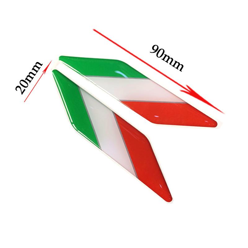 3D Refletive Italy Flag Car Emblem Badge Sticker Motorcycle Decals Fit for Aprilia RS4/RSV4/RS/APR150/SR,Tuono V4,Ducati Waterproof Epoxy Resin Decal