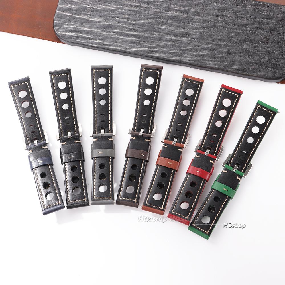Cowhide Watch Strap Vintage Genuine Leather 20mm 22mm 24mm 26mm Watchband Women Men Watch Band for Seiko Belt with Pin Buckle