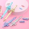 2Pcs Ancient Swords Shape Gel Pen with Black Ink Martial Arts