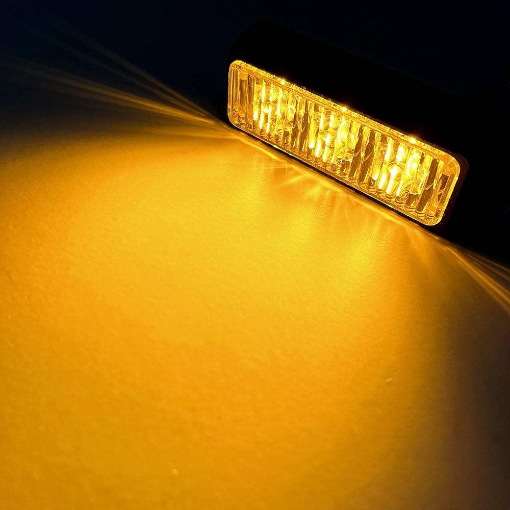 3 LED Emergency Strobe Lights Beacon for Car Truck Hazard Warning Light Surface Mount Vehicle Caution Flashing Light Bar 12V/24V