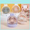 2023 New Summer Cute Pet Bunny Ear Desktop Usb Mini Student Portable Diy Fan With Plastic Blades Pink