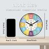 8 Inch Round Wall Clock Modern Design Silent Timepieces for Kids Sitting Room Bedroom Learning Clocks Decoration Accessories