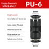 Pneumatic PU Quick Connect Three-Way Straight and Reducing Air Hose Adapter 4/6/8/10/12mm