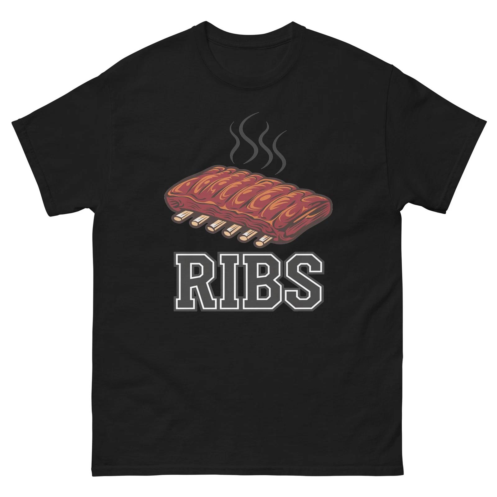 Ribs Simple Graphic Nice Colors Funny T-Shirt Shirt S