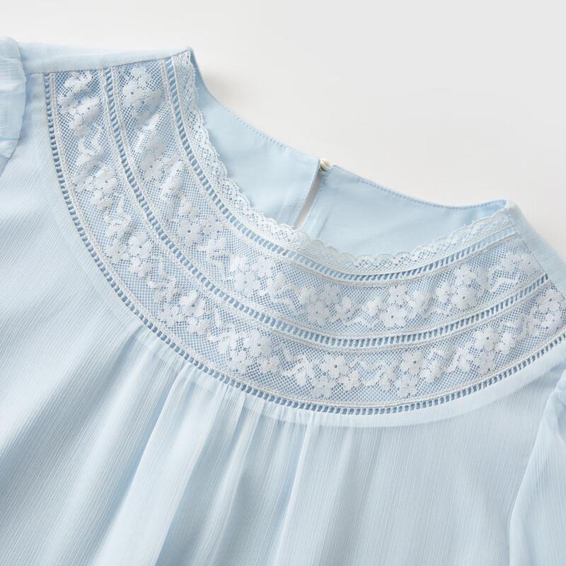 French Lace Waist-Cinched Temperament Dress