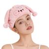 Thickened Cartoon Coral Fleece Hair Drying Towel - Absorbent, Quick-Drying, Foldable & Warm Head Wrap Cap