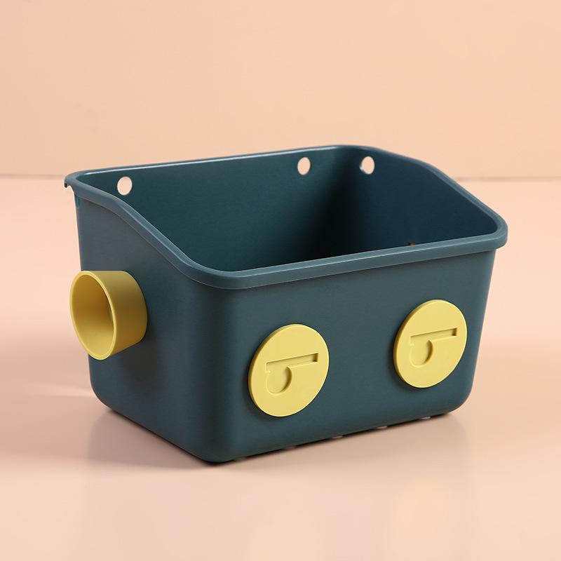 Bedside Hanging Basket Storage Basket No Punching Dormitory Plastic Bedside Storage Basket Foldable