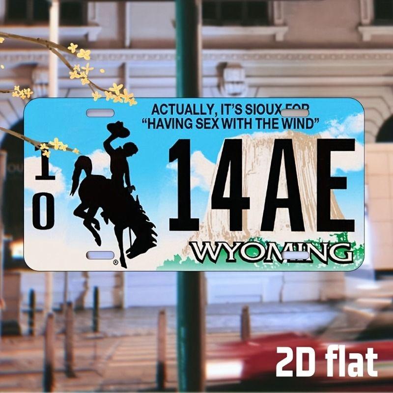 Motorcycle Souvenir License Plate, Metal Auto Wall Decor 15x30cm
