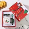 Santa Claus Ceramic Christmas Mug with Lid & Spoon - Cute Cartoon Design