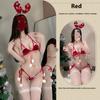 Sexuální spodní prádlo třídílná vánoční bikiny sada sexy bambulka šněrovací podzimní a zimní pyžamo
