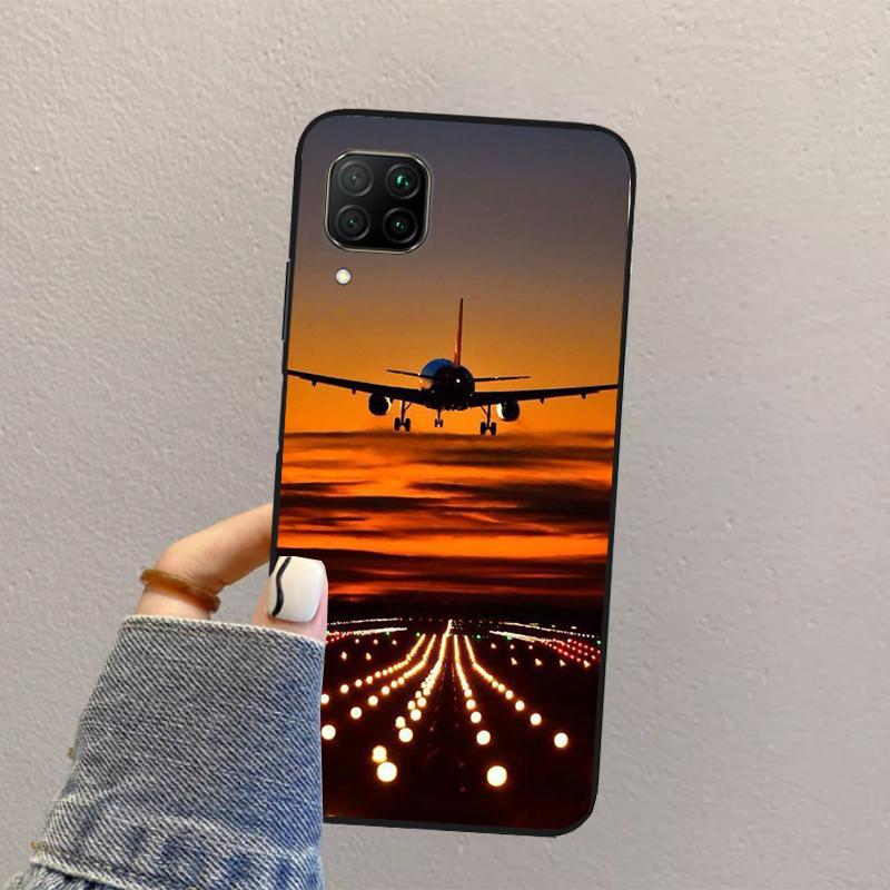 Airplane Plane Aircraft For Huawei Nova Y73 Y72 Y61 Y91 Y70 Y60 Y90 12s 12i 11i 8i 9 10 SE P30 P40 Lite P60 Pro Case