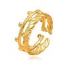 Retro Crown Design Adjustable Stainless Steel Ring for Women