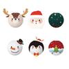 Runtow 6 Pcs Christmas Paper Lantern DIY Home Christmas Party Decoration Cute Santa Claus Snowman Ornaments 2025 New Year Gift