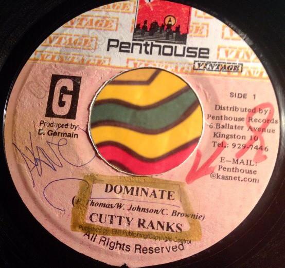 

7inch Record CUTTY RANKS - Dominate NONE Penthouse Recor Jamaica Reggae, Ska & Dub Used