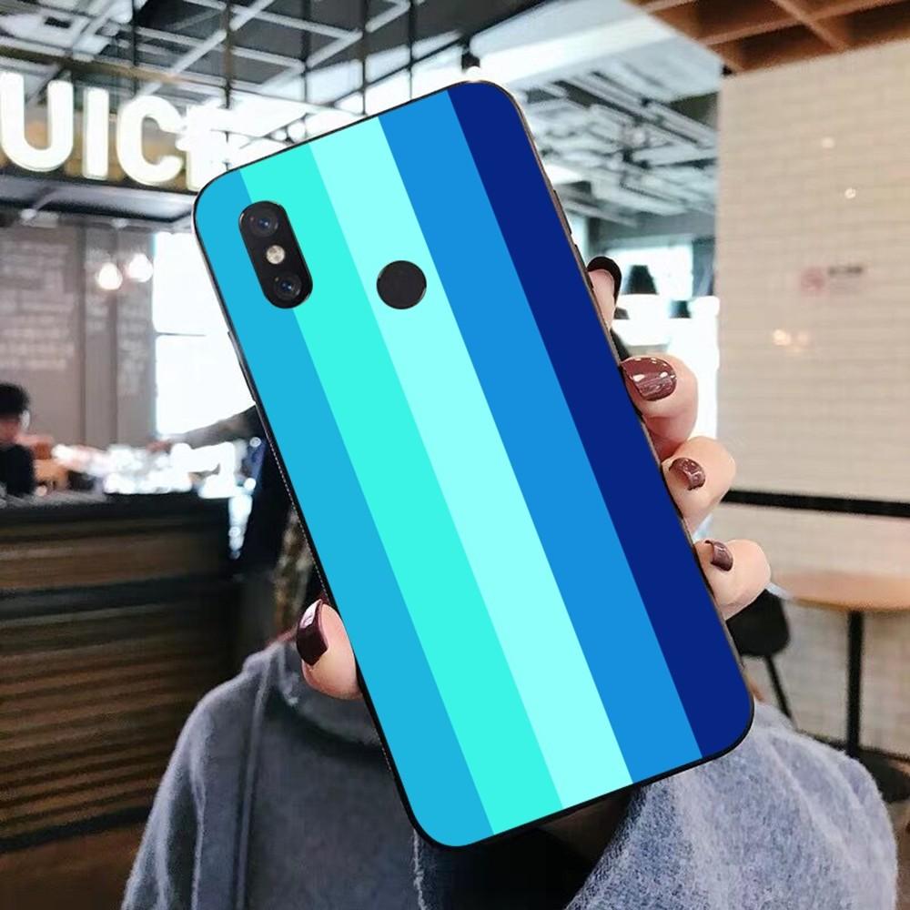 Colorful Rainbow Stripe Phone Case For Xiaomi Mi 5X 8 9 10 11 12 Lite Pro 10T PocoX3pro PocoM3 Note 10 Pro Lite