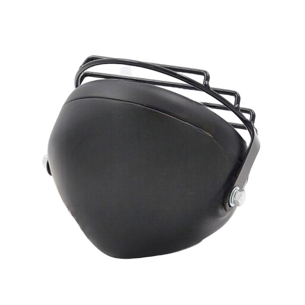 Kanoan Bates Light Vintage 12V Headlight with Guard Universal Fit for Honda Serow Serow Body with Clear 5.5-inch Lens, TW225, TW250, 225, 250,