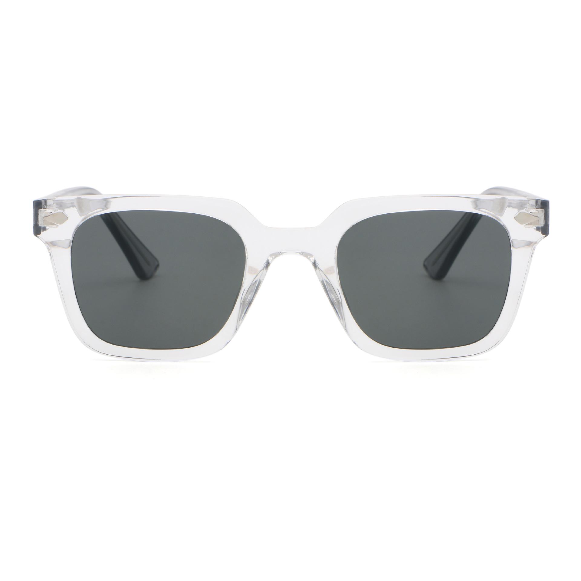 Trendy Retro Square Sunglasses with Studs – UV Protection for Women