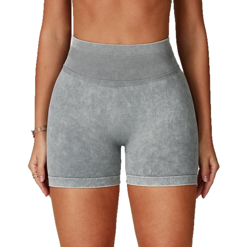 New Seamless Sand Washed Yoga Shorts, High Waisted And Hip Lifting Shorts, Tight Fitting Running And Fitness Yoga Pants For Women