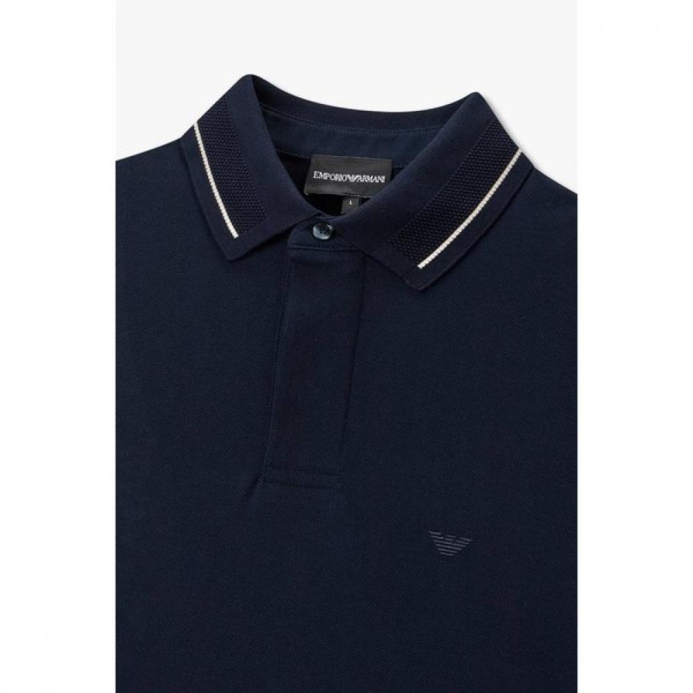 Emporio Armani Men S Line Trimming Pique Polo Shirt A516326006