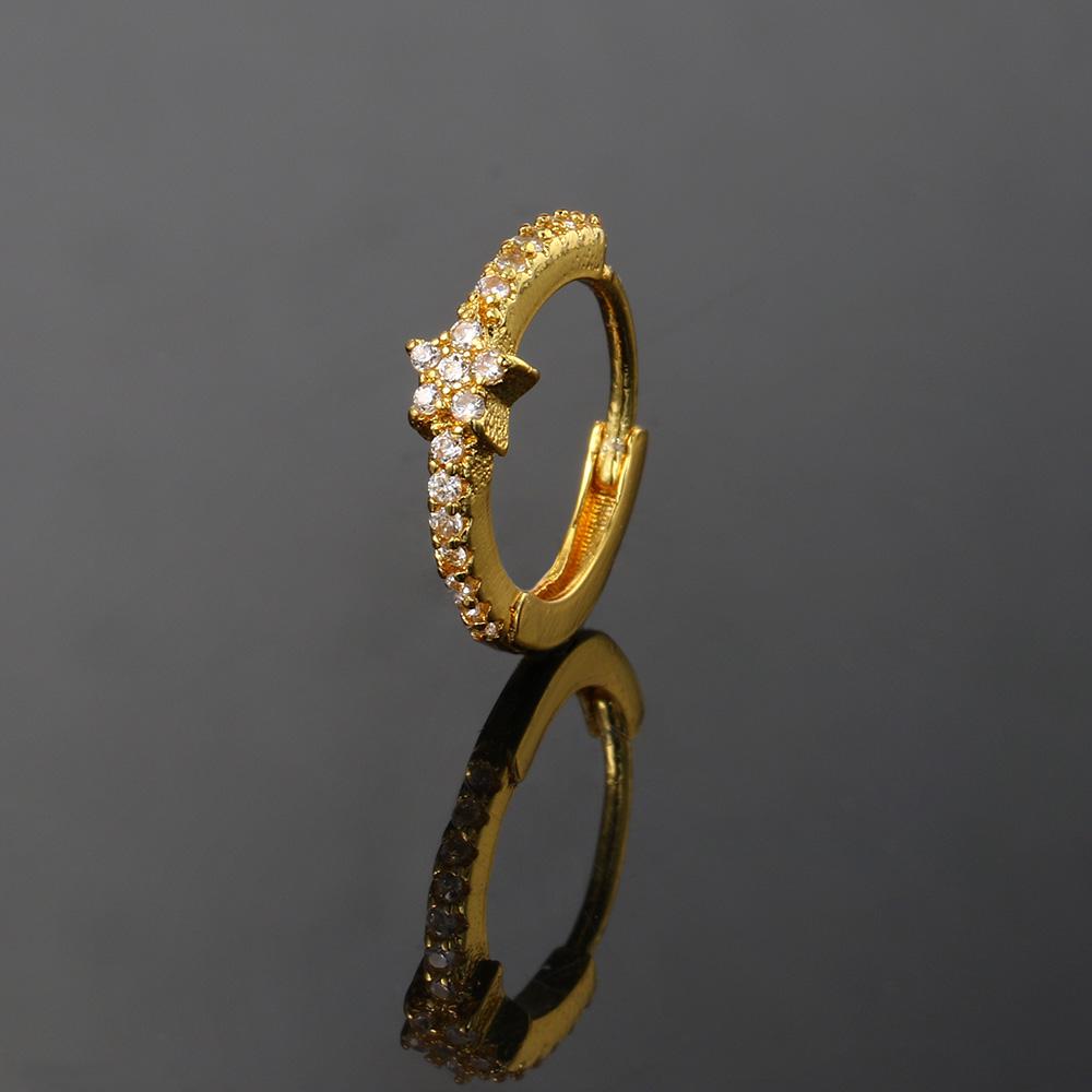 

Cute Mini Star Hoop Earrings for Women Inlaid Cubic Zircon Ear Tragus Helix Piercing Cartilage Rook Zircon Girls Gifts CC191 6mm
