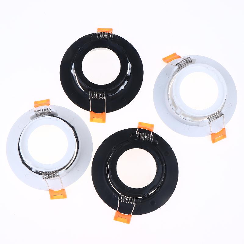 1Pcs White Black Round Light Kit Gu10 Base Lamp Holder Adjustable Ceiling Spotlight Shell Accessories