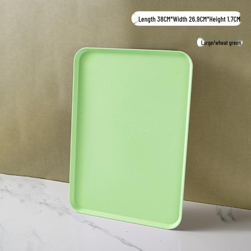 Rectangular Plastic Tea and Snack Tray for Home, Hotel, or Restaurant Use