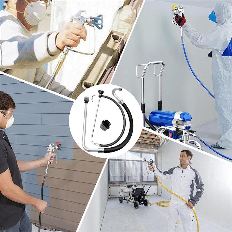 ABJI-Spray Paint Machine Compatible Stainless Steel Suction Hose Fit For Graco 390 395 490 495 595 And Tongshan T300 500