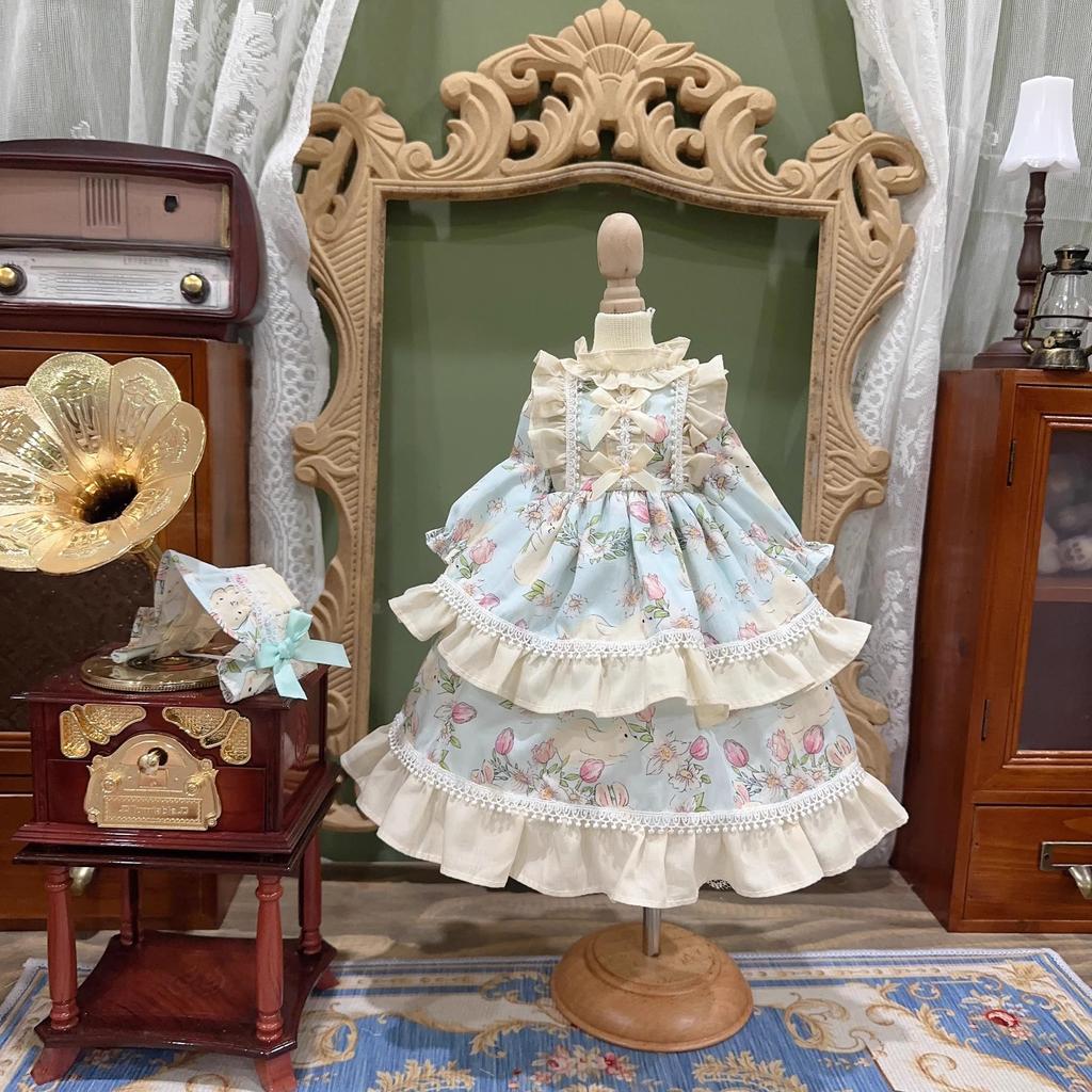 HAMRETHYPPZ 14 16 13 BJD Ball Jointed Doll Dress Doll Costume Doll Maid Clothes Ball Jointed Doll Dress Up Doll Dress Princess Dress, Light Blue